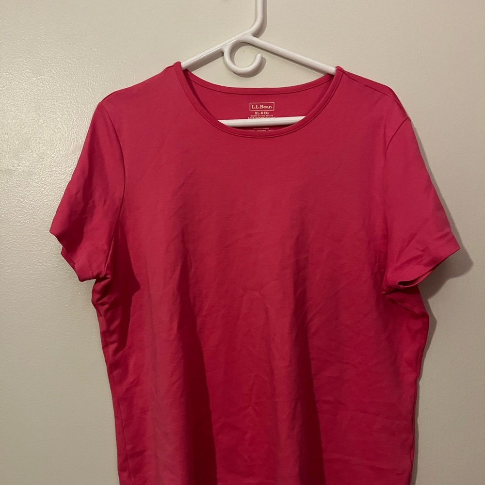 L.L. Bean Pink Supima Cotton Shirt